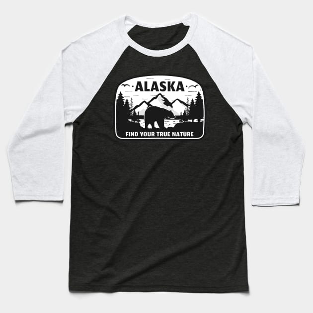 Alaska Find Your True Nature Baseball T-Shirt by busines_night